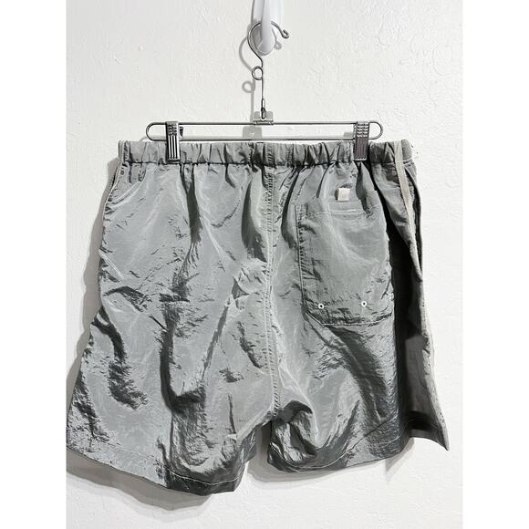 NWT Stone Island Shorts Mens Medium Gray Swim Trunks Logo Patch - Picture 2 of 13